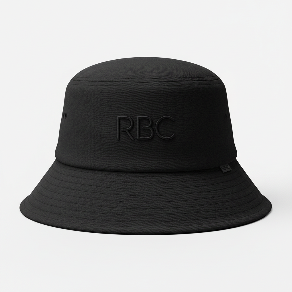 Black RBC Monogram Bucket Hat