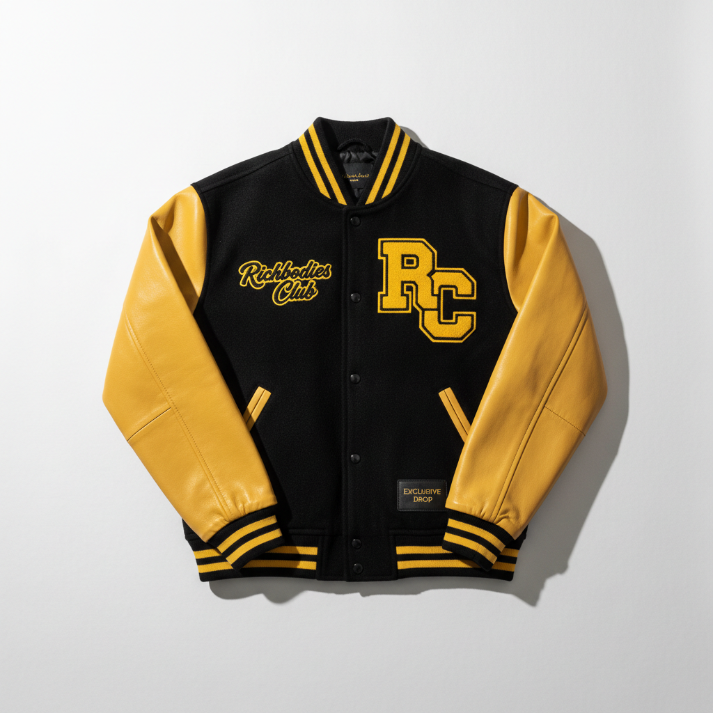 Black & Yellow RBC Varsity Jacket