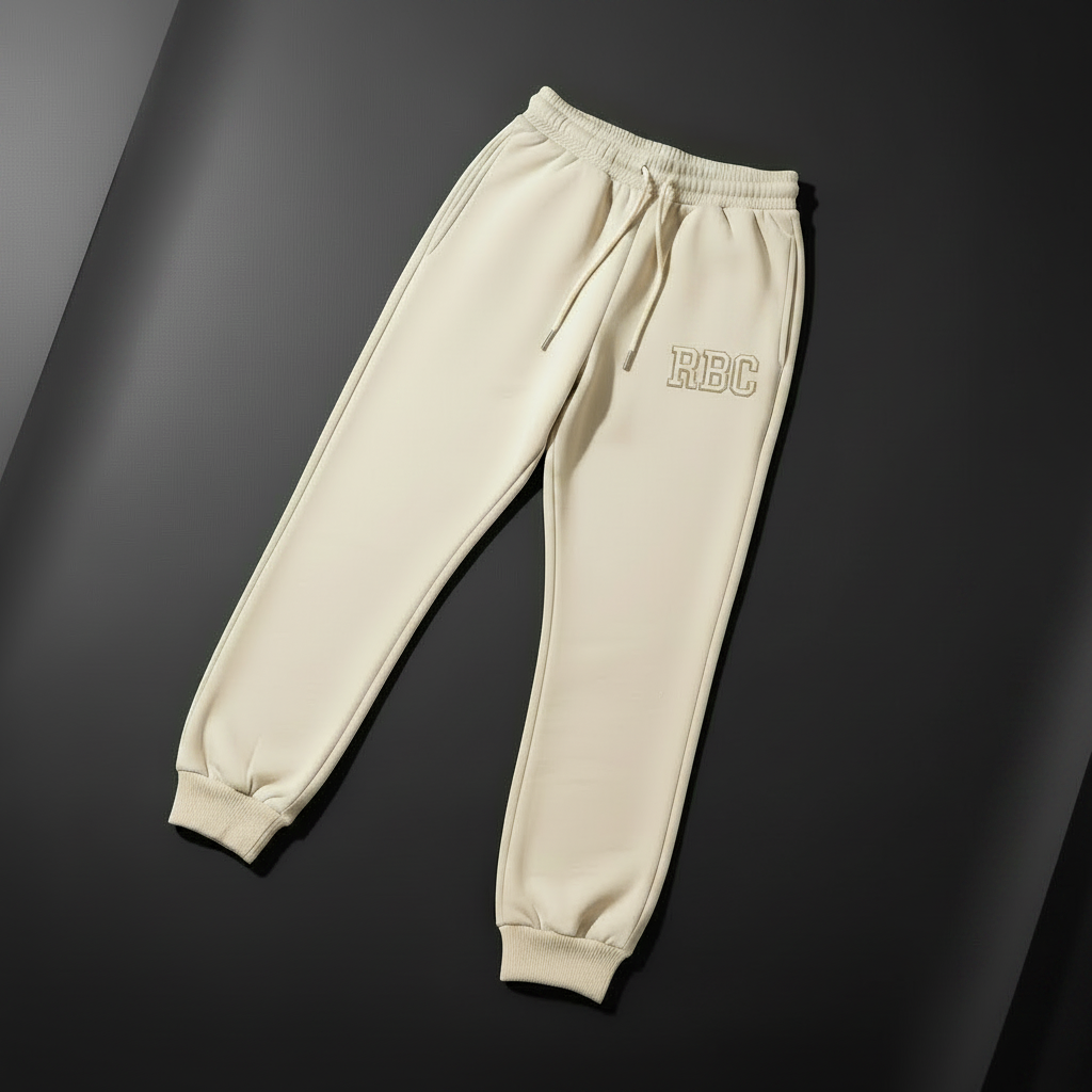 Cream Varsity Sweatpants - Bold RBC