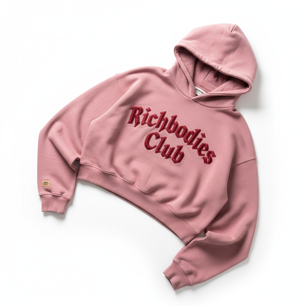 Dusty Pink RBC Cropped Hoodie