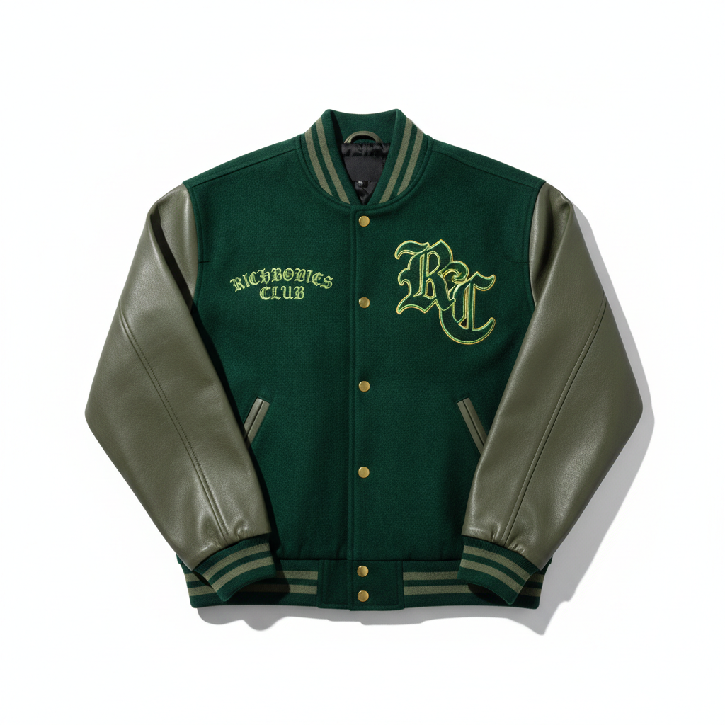 Green on Green RBC Varsity Jacket
