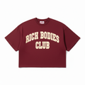 RBC Long Sleeve Burgundy Cream Arch arms down flat lay