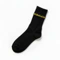 RICHBODIESCLUB Black Socks Yellow Text